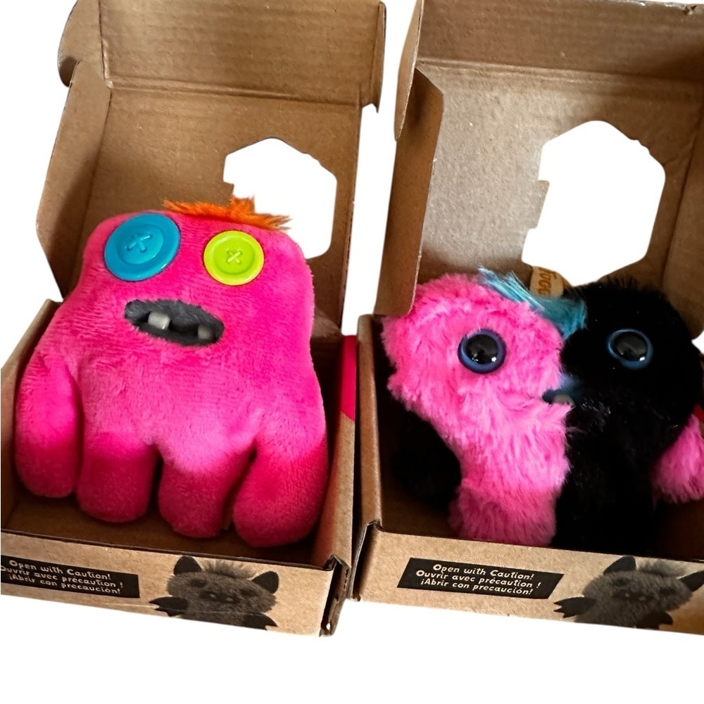 Set of 5 Fuggler Baby Pinkles 3.5" Key Ring Valentine Fuggler - Picture 3 of 4
